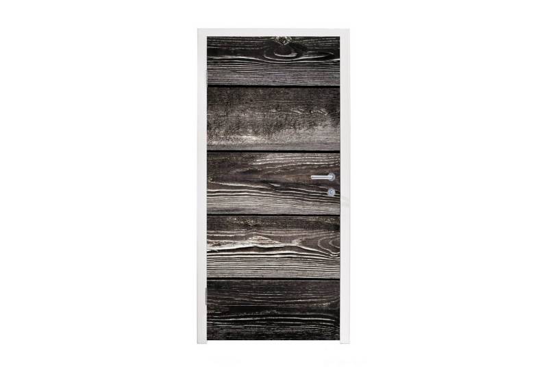 MuchoWow Türtapete Retro - Regale - Holz - Robust, Matt, bedruckt, (1 St), Selbstklebende Tapete, Folie für Möbel, 75x205 cm von MuchoWow