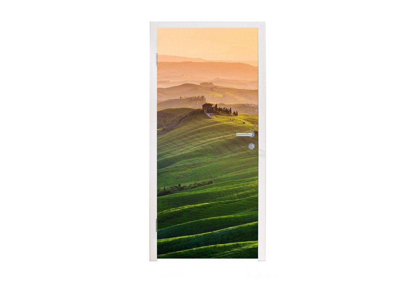 MuchoWow Türtapete Toskana - Landschaft - Hügel, Matt, bedruckt, (1 St), Fototapete für Tür, Türaufkleber, 75x205 cm von MuchoWow