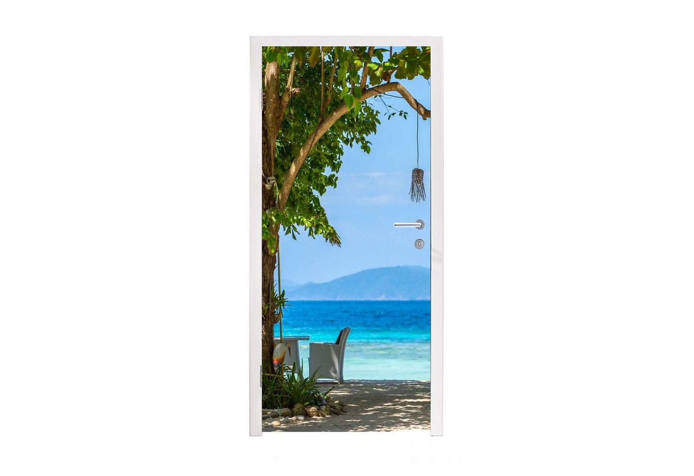 MuchoWow Türtapete Tropisch - Strand - Meer, Matt, bedruckt, (1 St), Fototapete für Tür, Türaufkleber, 75x205 cm von MuchoWow