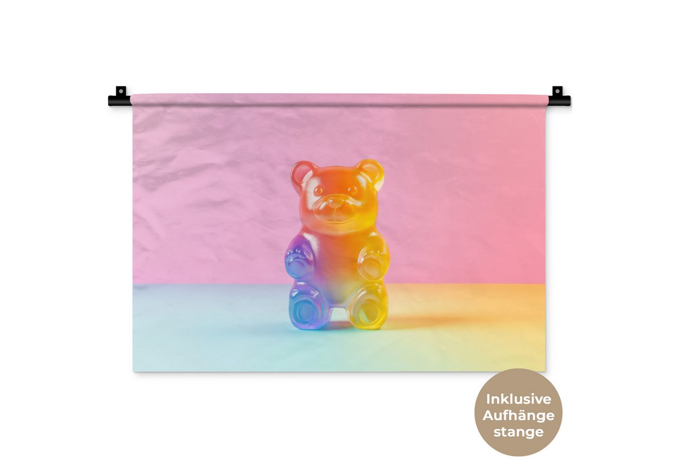 MuchoWow Wandteppich Pastell - Bonbon, Rechteckig, Höhe: 3 mm, Wandteppich für Wohnzimmer, Schlafzimmer, 60x40 cm von MuchoWow