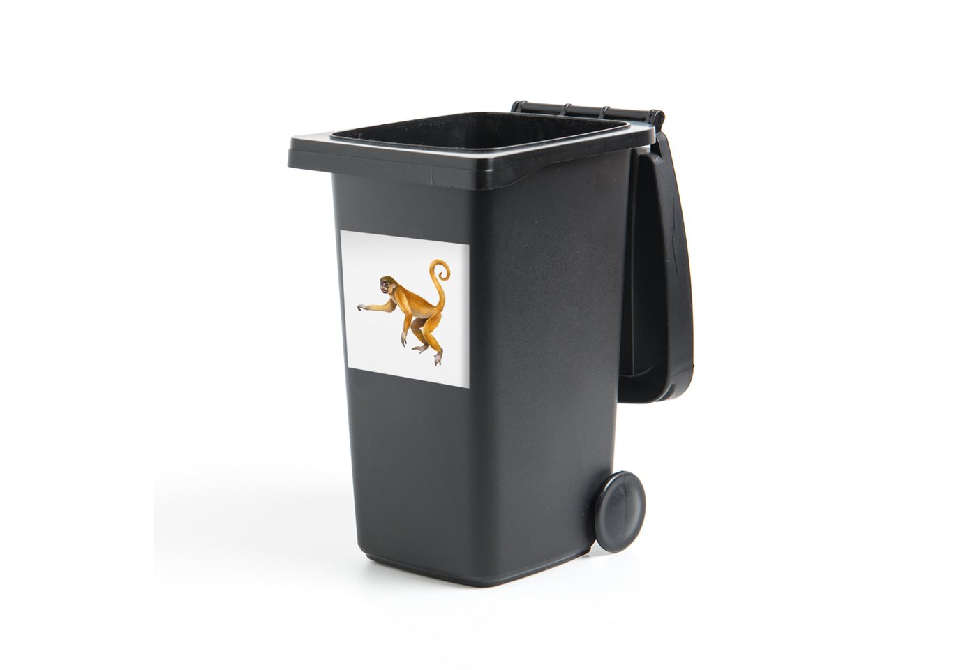 MuchoWow Wandsticker Affe - Fell - Aquarell (1 St), Mülleimer-aufkleber, Mülltonne, Sticker, Container, Abfalbehälter von MuchoWow