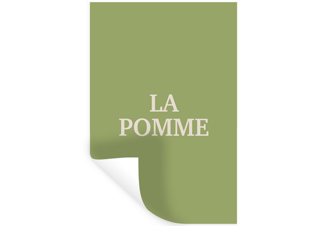 MuchoWow Wandsticker Apfel - Grün - Minimalistisch (1 St), Wandaufkleber, Selbstklebend, Wohnzimmer, 20x30 cm von MuchoWow