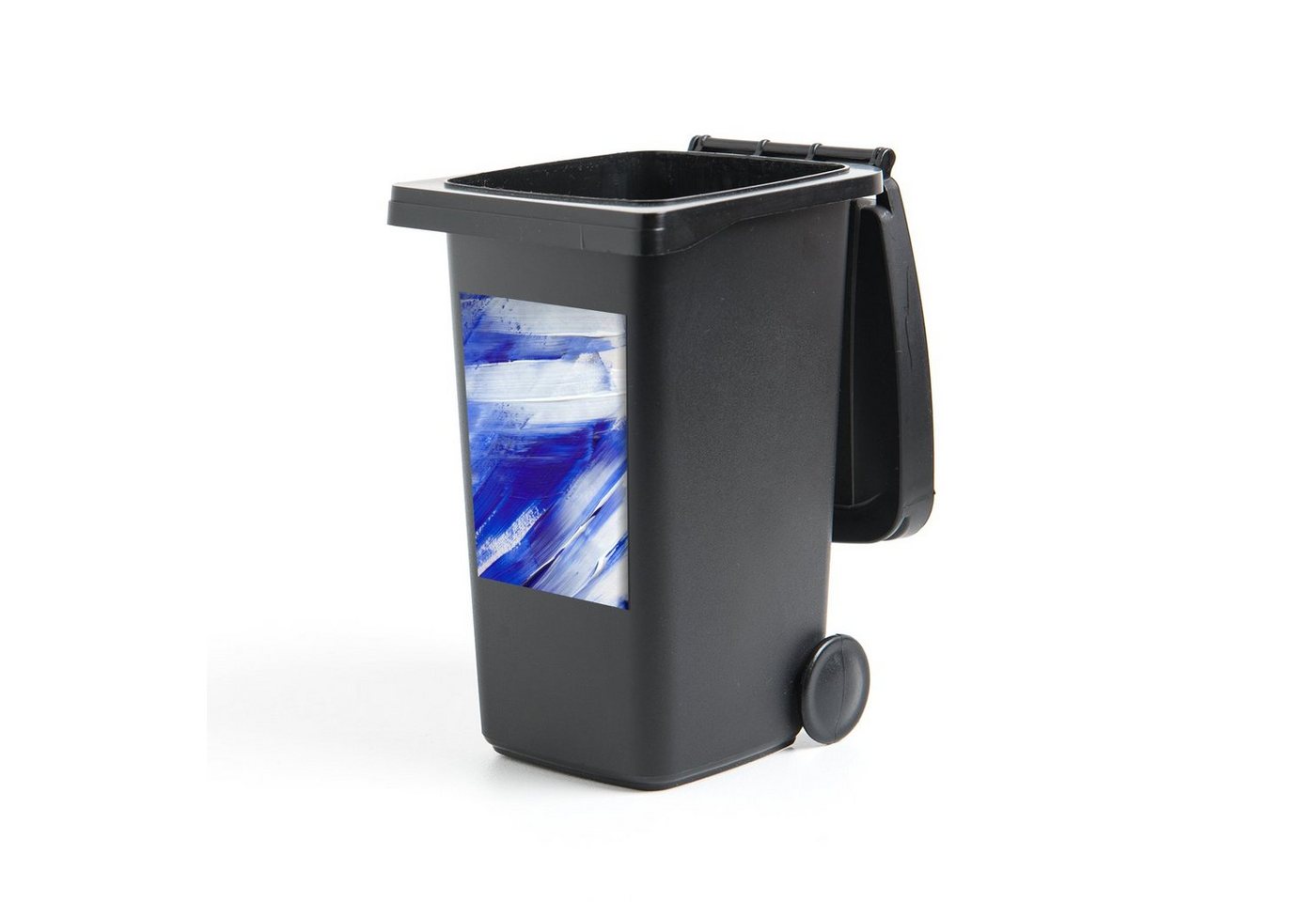 MuchoWow Wandsticker Farbe - Design - Blau (1 St), Mülleimer-aufkleber, Mülltonne, Sticker, Container, Abfalbehälter von MuchoWow