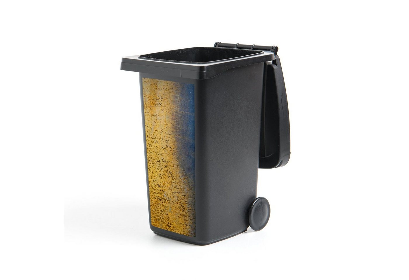 MuchoWow Wandsticker Gold - Rost - Blau (1 St), Mülleimer-aufkleber, Mülltonne, Sticker, Container, Abfalbehälter von MuchoWow