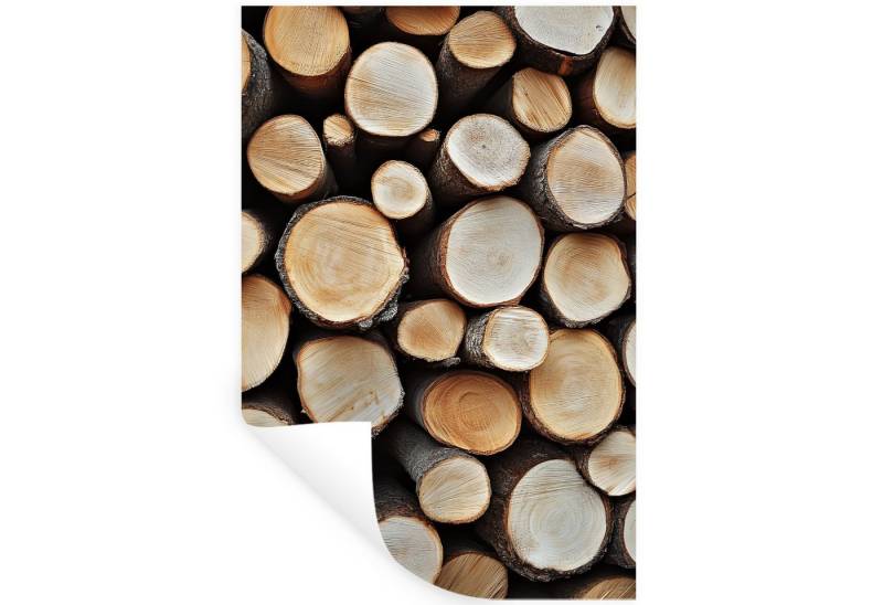 MuchoWow Wandsticker Holz - Baumstämme - Textur (1 St), Wandaufkleber, Selbstklebend, Wohnzimmer, 20x30 cm von MuchoWow
