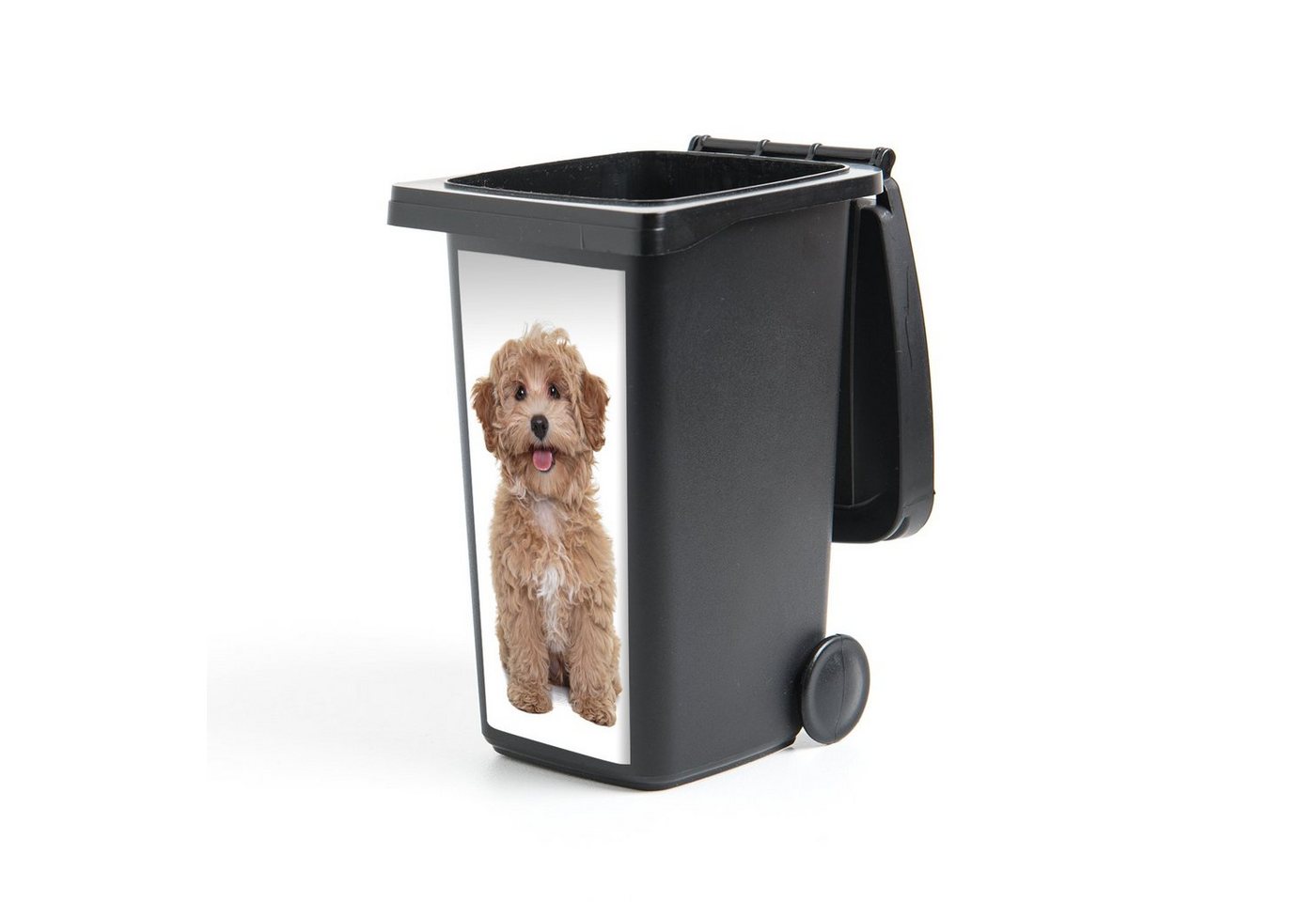 MuchoWow Wandsticker Hund - Haustiere - Fell (1 St), Mülleimer-aufkleber, Mülltonne, Sticker, Container, Abfalbehälter von MuchoWow