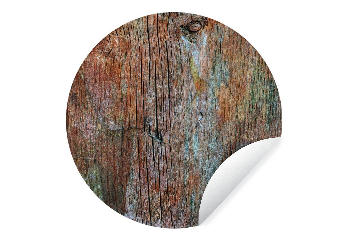 MuchoWow Wandsticker Industriell - Regal - Holz - Rost (1 St), Wandtattoo Selbstklebend, Wohnzimmer Deko Aufkleber, 30x30 cm von MuchoWow