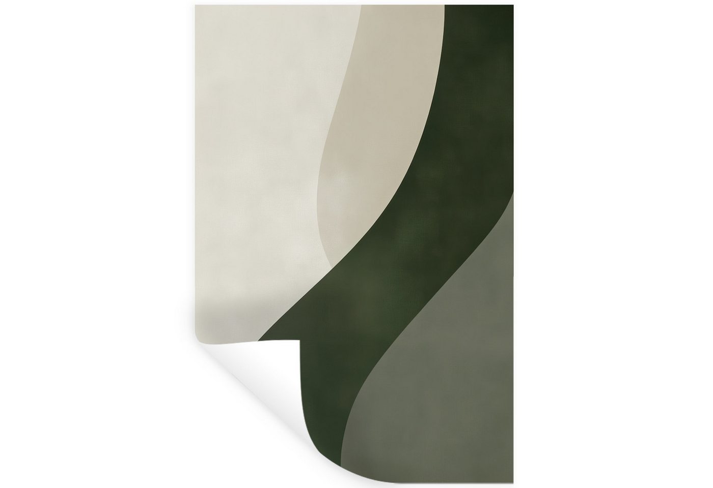 MuchoWow Wandsticker Japandi - Grün - Abstrakt - Modern (1 St), Wandaufkleber, Selbstklebend, Wohnzimmer, 20x30 cm von MuchoWow