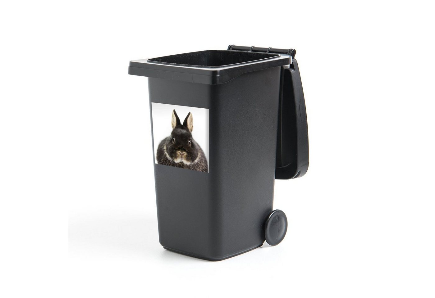 MuchoWow Wandsticker Kaninchen - Haustiere - Fell (1 St), Mülleimer-aufkleber, Mülltonne, Sticker, Container, Abfalbehälter von MuchoWow