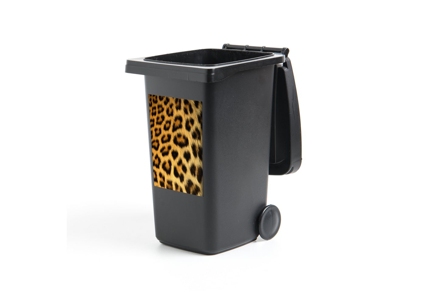 MuchoWow Wandsticker Leopard - Fell - Haar (1 St), Mülleimer-aufkleber, Mülltonne, Sticker, Container, Abfalbehälter von MuchoWow
