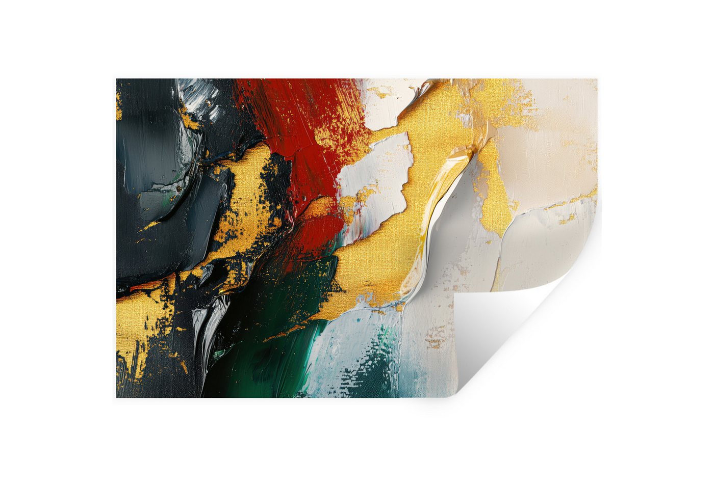 MuchoWow Wandsticker Modern - Weihnachten - Abstrakt - Gold (1 St), Wandtattoo, Selbstklebend, Wohnzimmer, 30x20 cm von MuchoWow