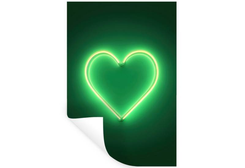 MuchoWow Wandsticker Neon - Grün - Hell (1 St), Wandaufkleber, Selbstklebend, Wohnzimmer, 20x30 cm von MuchoWow