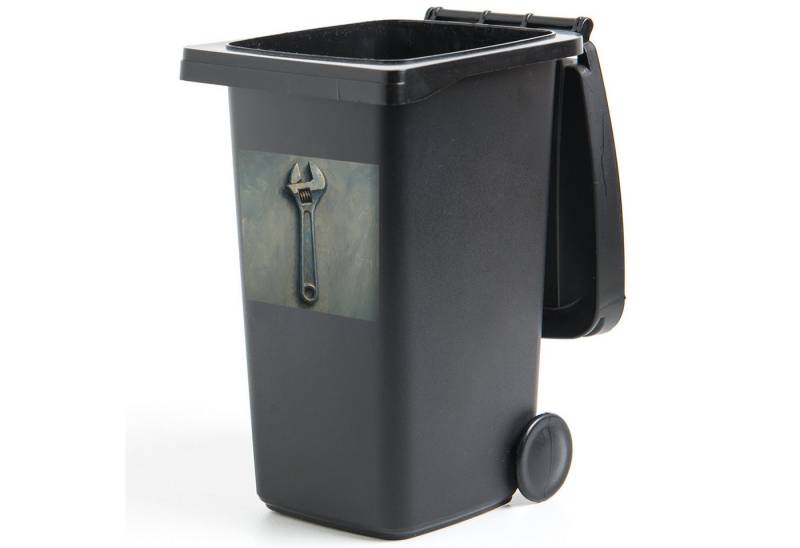 MuchoWow Wandsticker Schraubenschlüssel - Werkzeuge - Farbe (1 St), Mülltonnen-Aufkleber, Mülleimer, Mülltonne, Sticker, 40x40 cm von MuchoWow