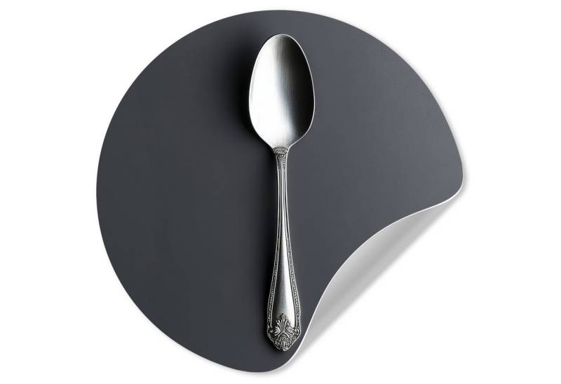 MuchoWow Wandsticker Silber - Metall - Löffel (1 St), Wandtattoo Selbstklebend, Wohnzimmer Deko Aufkleber, 30x30 cm von MuchoWow