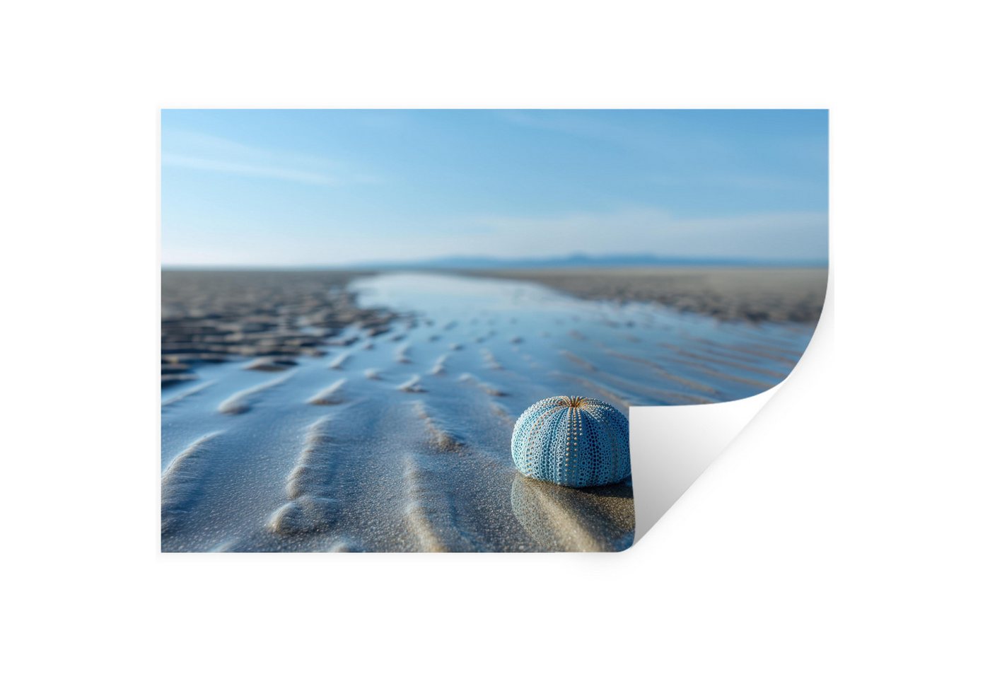 MuchoWow Wandsticker Strand - Schild - Wasser - Blau (1 St), Wandtattoo, Selbstklebend, Wohnzimmer, 30x20 cm von MuchoWow