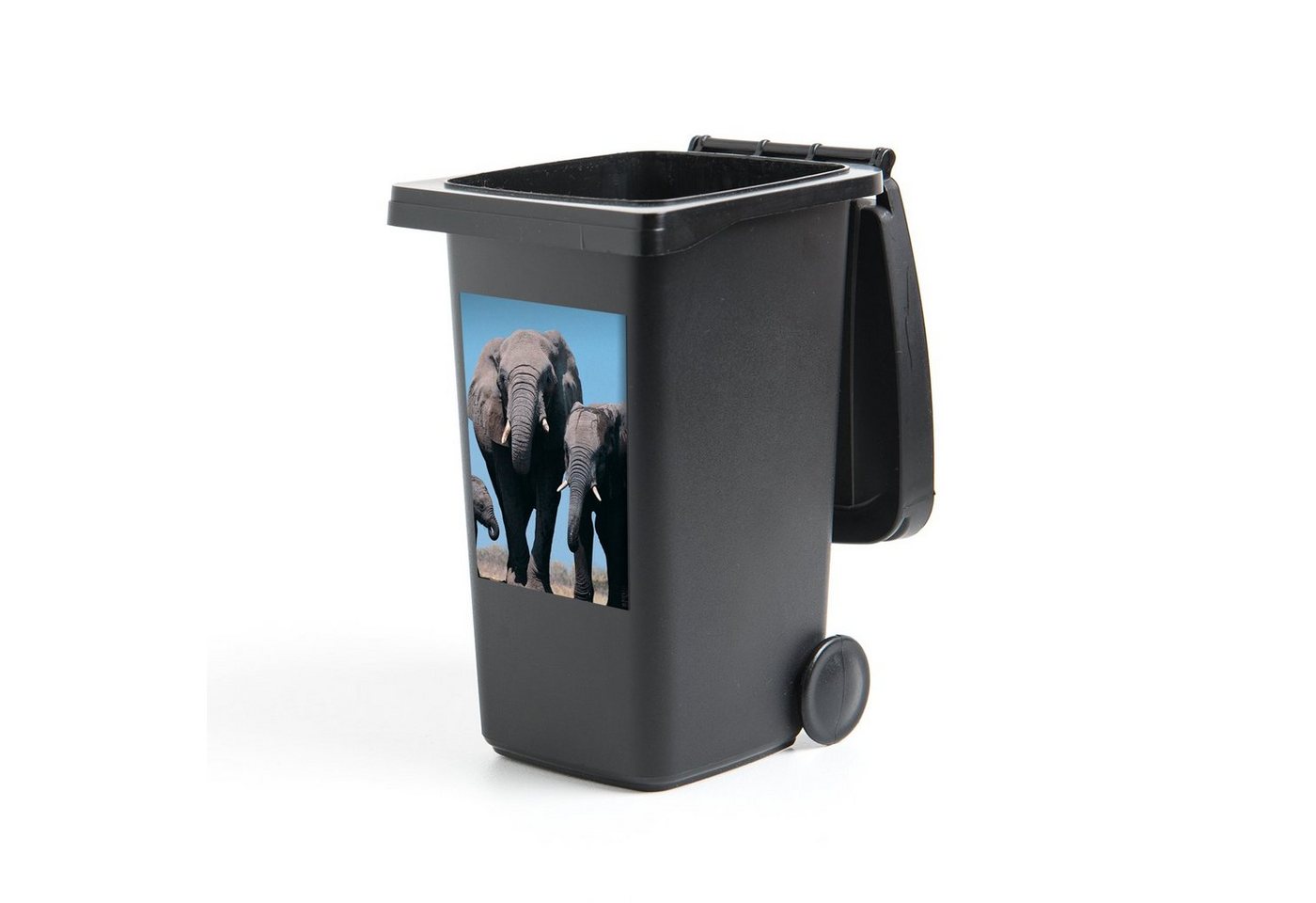 MuchoWow Wandsticker Elefant - Prärie - Tiere - Natur (1 St), Mülleimer-aufkleber, Mülltonne, Sticker, Container, Abfalbehälter von MuchoWow
