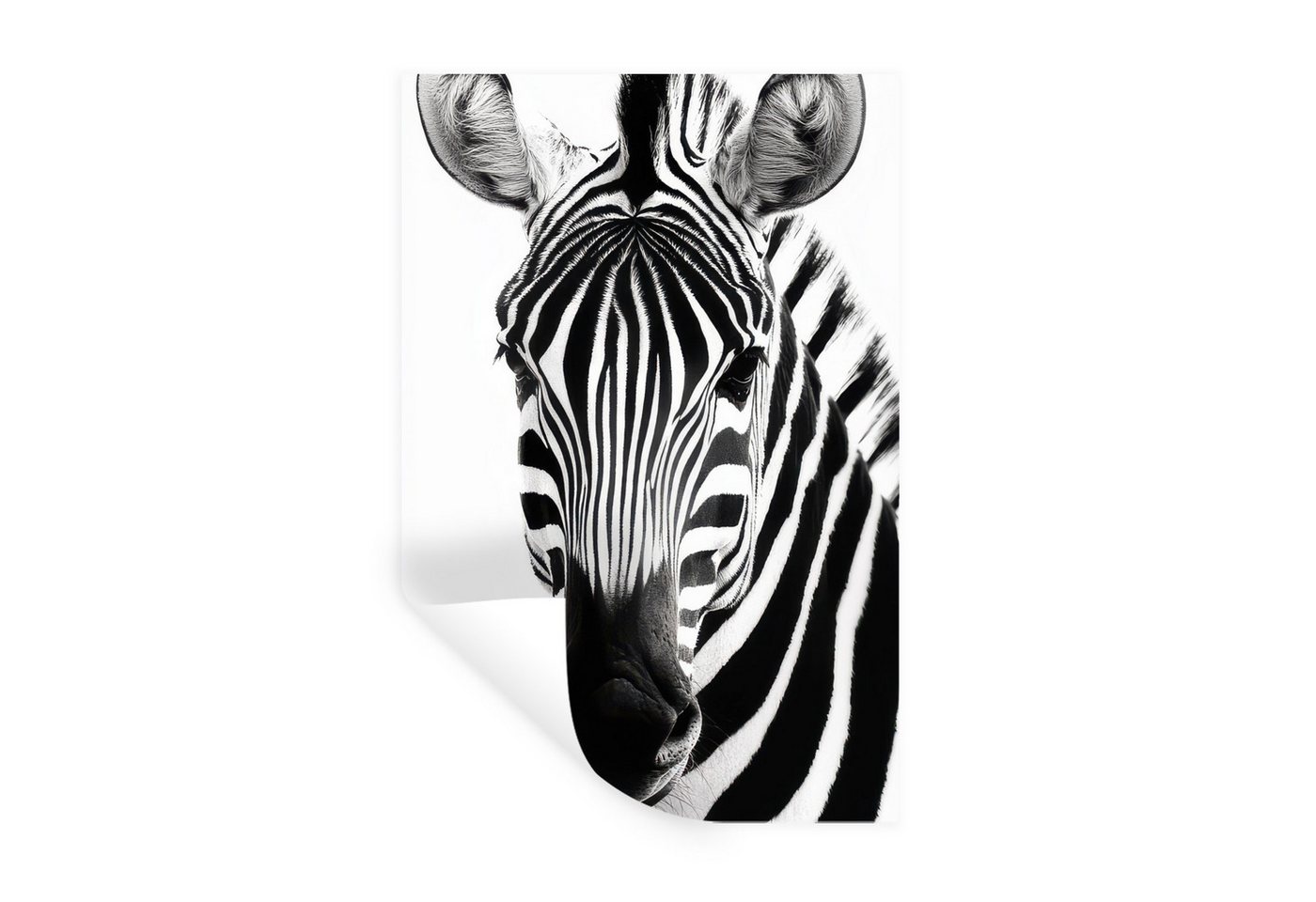 MuchoWow Wandsticker Zebra - Nahaufnahme - Schwarz - Streifen (1 St), Wandaufkleber, Selbstklebend, Wohnzimmer, 20x30 cm von MuchoWow