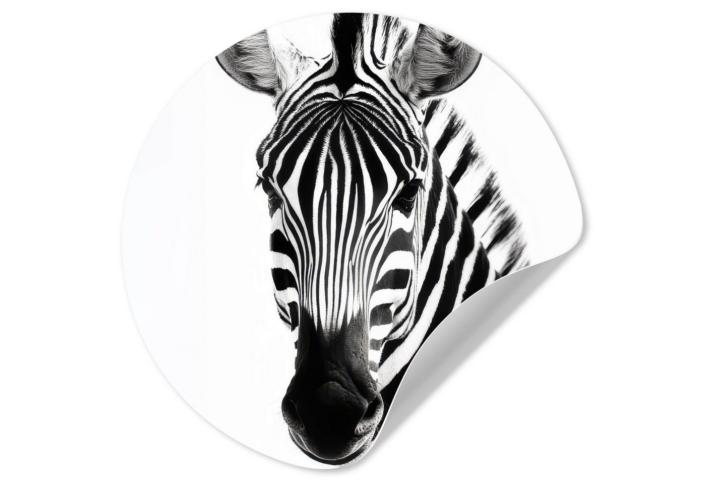 MuchoWow Wandsticker Zebra - Nahaufnahme - Schwarz - Streifen (1 St), Wandtattoo Selbstklebend, Wohnzimmer Deko Aufkleber, 30x30 cm von MuchoWow