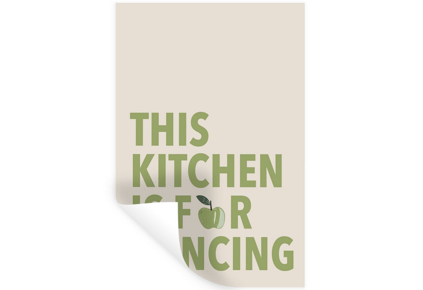 MuchoWow Wandsticker Zitat - Apfel - Illustration (1 St), Wandaufkleber, Selbstklebend, Wohnzimmer, 20x30 cm von MuchoWow