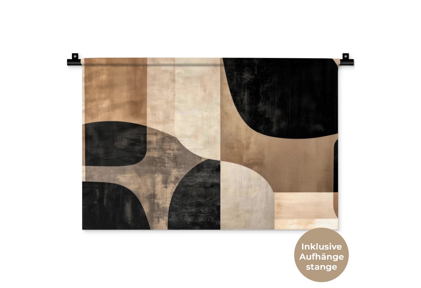 MuchoWow Wandteppich Abstrakt - Flugzeuge - Schwarz - Rund, Rechteckig, Höhe: 3 mm, Wandteppich für Wohnzimmer, Schlafzimmer, 60x40 cm MuchoWow Wandteppich Abstrakt - Flugzeuge - Schwarz - Rund, Rechteckig, Höhe: 3 mm, Wandteppich für Wohnzimmer, Schlafzimmer, 60x40 cm von MuchoWow