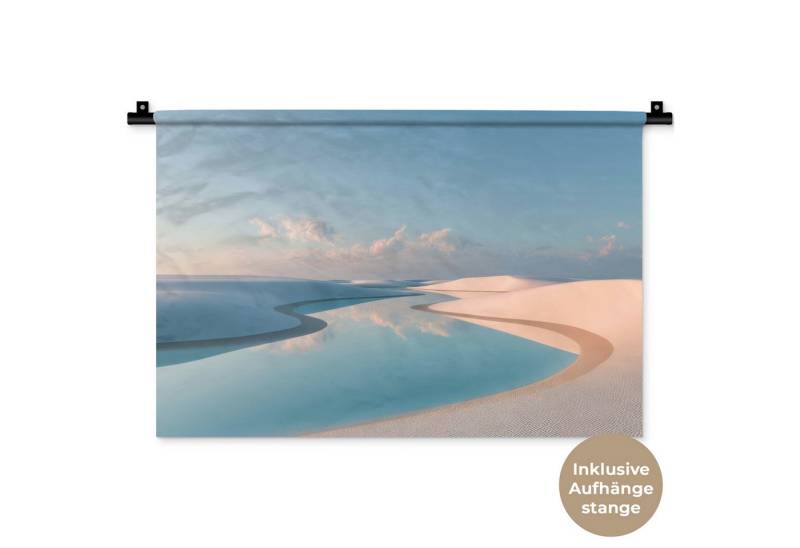 MuchoWow Wandteppich Dünen - Teich - Unendliche Stille, Rechteckig, Höhe: 3 mm, Wandteppich für Wohnzimmer, Schlafzimmer, 60x40 cm MuchoWow Wandteppich Dünen - Teich - Unendliche Stille, Rechteckig, Höhe: 3 mm, Wandteppich für Wohnzimmer, Schlafzimmer, 60x40 cm von MuchoWow