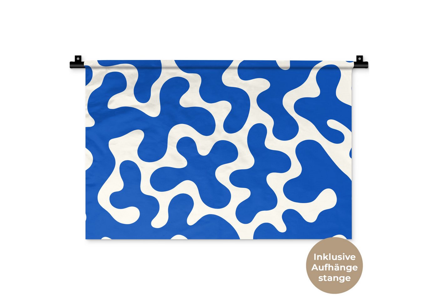 MuchoWow Wandteppich Formen - Abstrakt - Blau - Wellen, Rechteckig, Höhe: 3 mm, Wandteppich für Wohnzimmer, Schlafzimmer, 60x40 cm MuchoWow Wandteppich Formen - Abstrakt - Blau - Wellen, Rechteckig, Höhe: 3 mm, Wandteppich für Wohnzimmer, Schlafzimmer, 60x40 cm von MuchoWow