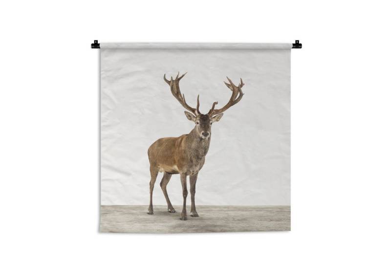 MuchoWow Wandteppich Hirsche - Tiere - Geweih - Kinder - Mädchen - Jungen, Quadratisch, Höhe: 3 mm, Wand Teppich, Deko für an den Wand, 60x60 cm MuchoWow Wandteppich Hirsche - Tiere - Geweih - Kinder - Mädchen - Jungen, Quadratisch, Höhe: 3 mm, Wand Teppich, Deko für an den Wand, 60x60 cm von MuchoWow