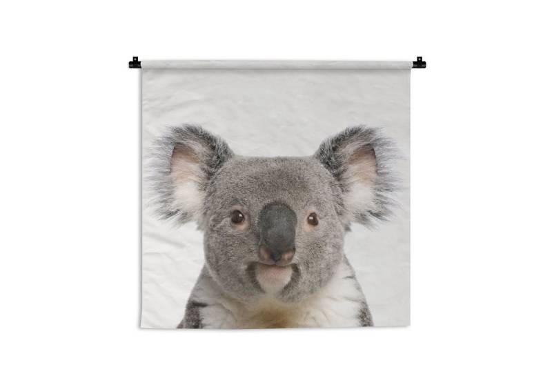 MuchoWow Wandteppich Koala - Koala Bär - Mädchen - Jungen - Tiere, Quadratisch, Höhe: 3 mm, Wand Teppich, Deko für an den Wand, 60x60 cm von MuchoWow