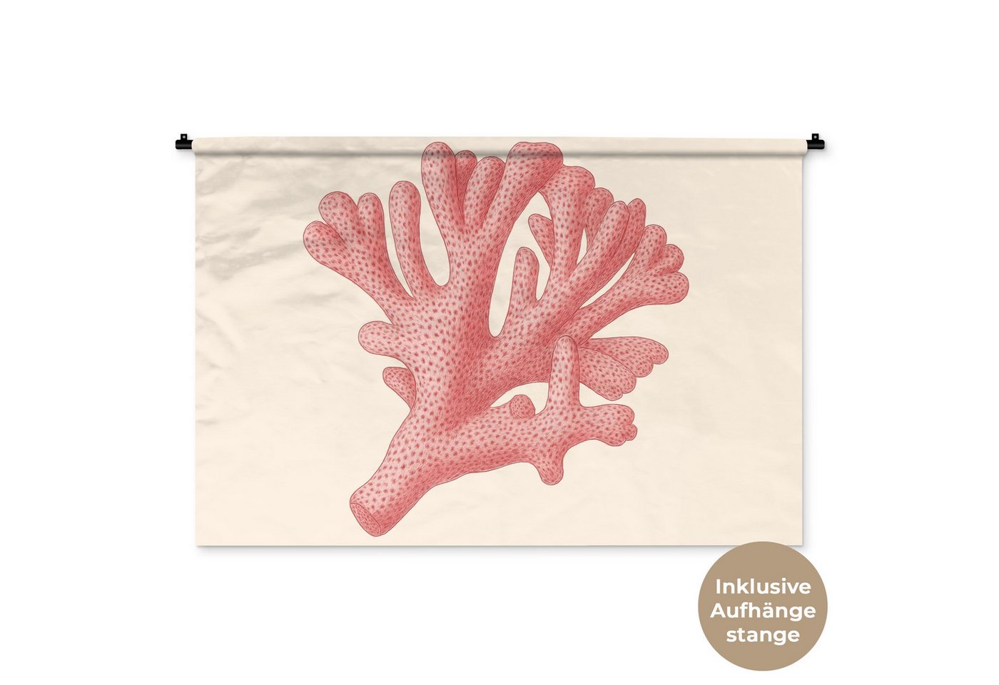 MuchoWow Wandteppich Koralle - Tupfen - Rosa MuchoWow Wandteppich Koralle - Tupfen - Rosa von MuchoWow