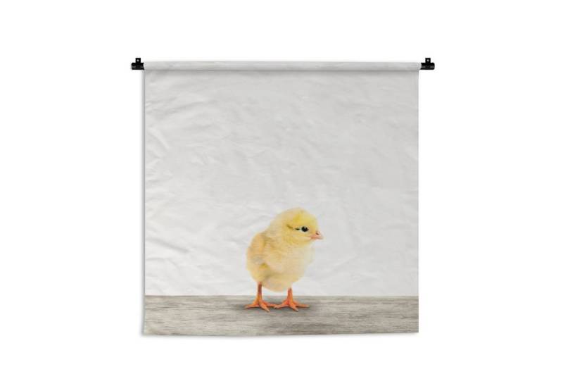 MuchoWow Wandteppich Küken - Tiere - Jungen - Mädchen - Kinder, Quadratisch, Höhe: 3 mm, Wand Teppich, Deko für an den Wand, 60x60 cm von MuchoWow