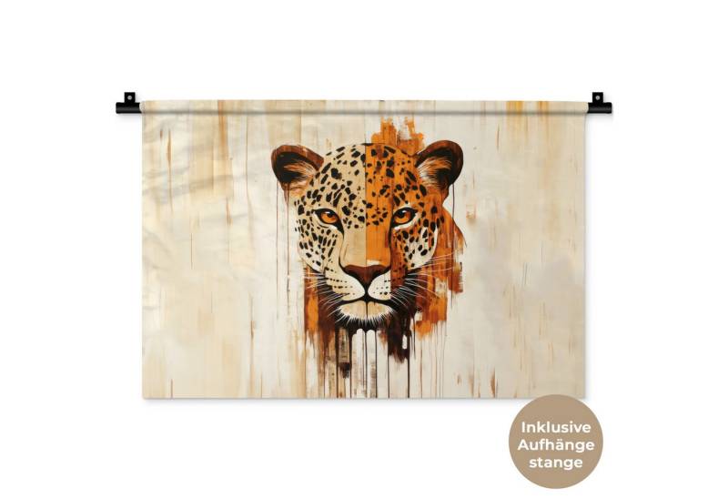 MuchoWow Wandteppich Leopard - Symmetrisch - Streifen von MuchoWow