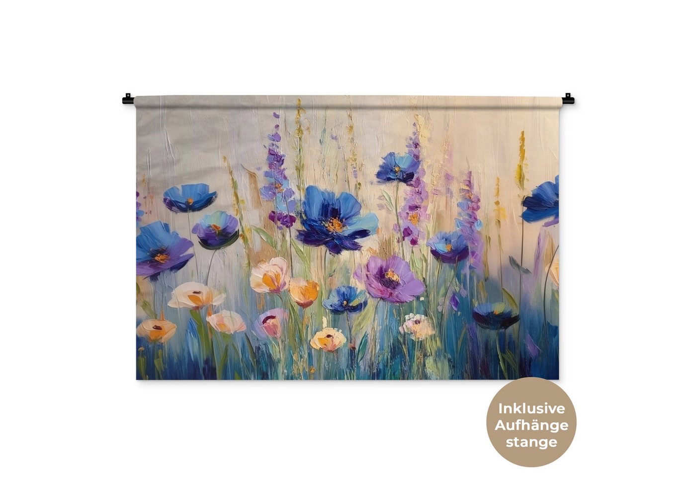 MuchoWow Wandteppich Sommer - Wildblumen - Pinselstriche von MuchoWow