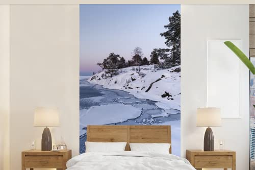 Selbstklebend Tapete Wandpapier Wandaufkleber Fototapete Tapeten Wanddeko 120x240 cm Meer - Eis - Schnee Selbstklebend Tapete Wandpapier Wandaufkleber Fototapete Tapeten Wanddeko 120x240 cm Meer - Eis - Schnee von MuchoWow