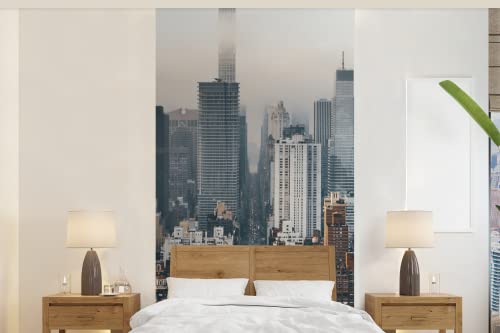 Selbstklebend Tapete Wandpapier Wandaufkleber Fototapete Tapeten Wanddeko 120x240 cm Skyline von New York von MuchoWow