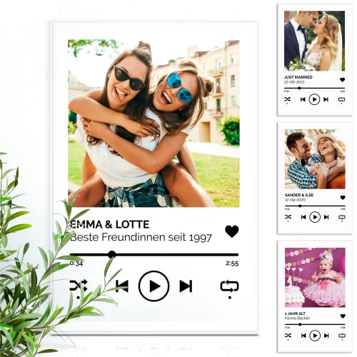 Song Cover Glas Bild - Spotify Glas Personalisiert - Musik Bild mit Foto auf Acrylglas 30x40 cm - Personalisierte geschenke für Freund/Freundin - Fotogeschenke von MuchoWow