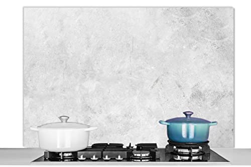 Spritzschutz Küche Küchenrückwand Alu Poster Bilder 120x80 cm Marmor - Textur - Grau - Marmoroptik von MuchoWow