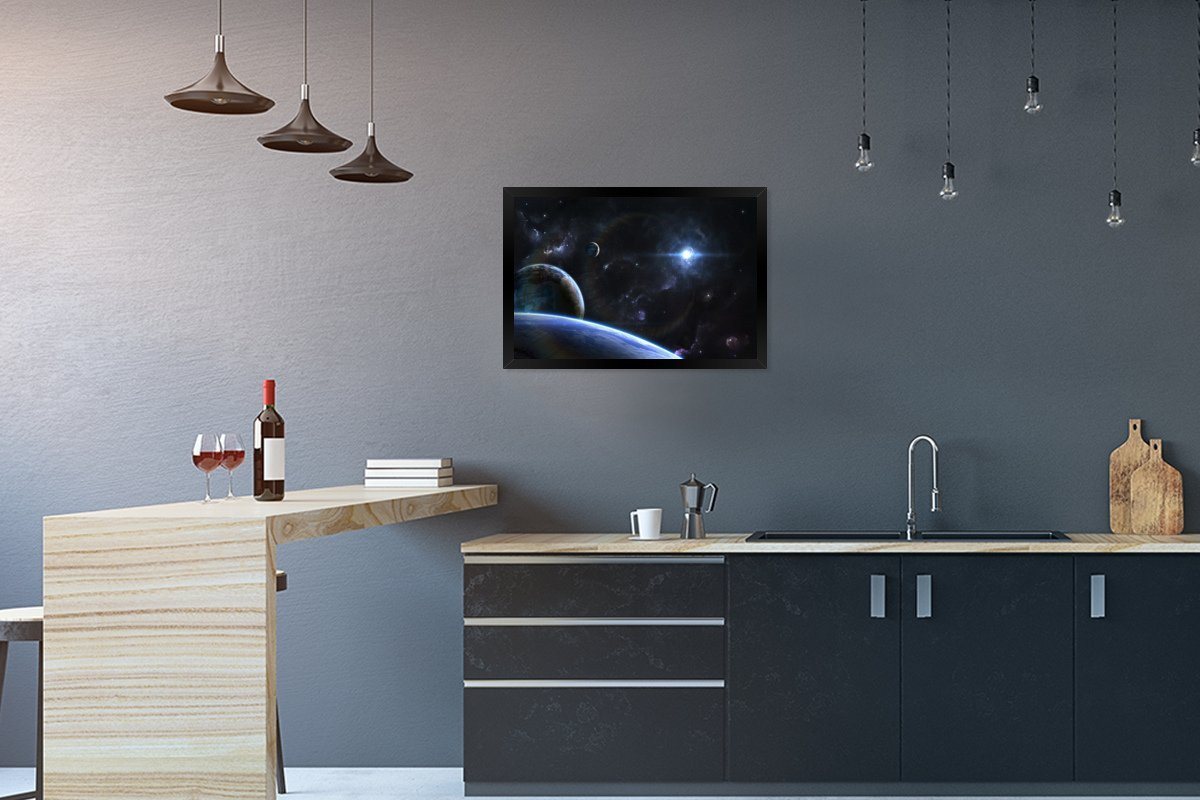 MuchoWow Poster Sternplaneten, (1 St), Bilderrahmen, Poster Wand Dekoration, Wanddeko, 60x40 cm von Muchowow