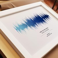 Abspielbarer Qr Code Klangwelle Druck - Hochzeitssong Geschenk Für Ihn Personalisiertes Jubiläumsgeschenk Ehemann Vater Bruder von MuckaStudio