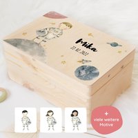Erinnerungskiste Baby Personalisiert Aus Holz Mit Astronaut, Individuelle Aufbewahrungsbox, Geschenk Zur Geburt, Geburtsgeschenk, Taufe Erinnerungskiste Baby Personalisiert Aus Holz Mit Astronaut, Individuelle Aufbewahrungsbox, Geschenk Zur Geburt, Geburtsgeschenk, Taufe von Muckelmeister