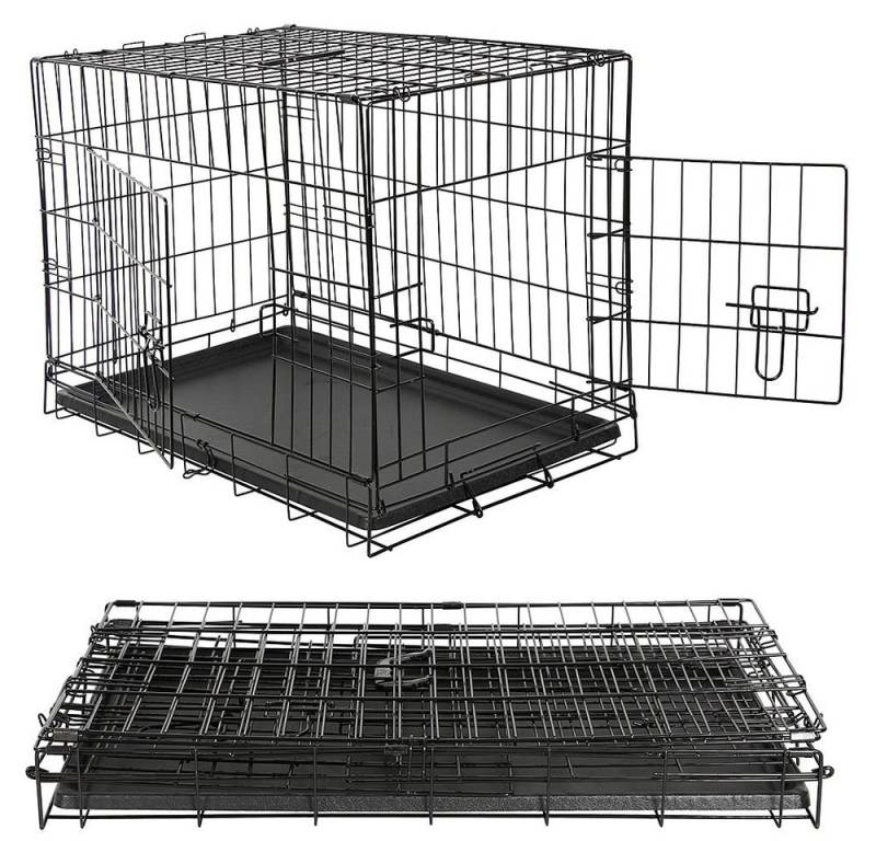 Mucola Anrichte Hundetransportbox Faltbar Drahtkäfig Hund Transportbox Gitterbox Katze (Einzelstück, 1 St., Premium-Transportkäfig), Faltbar von Mucola