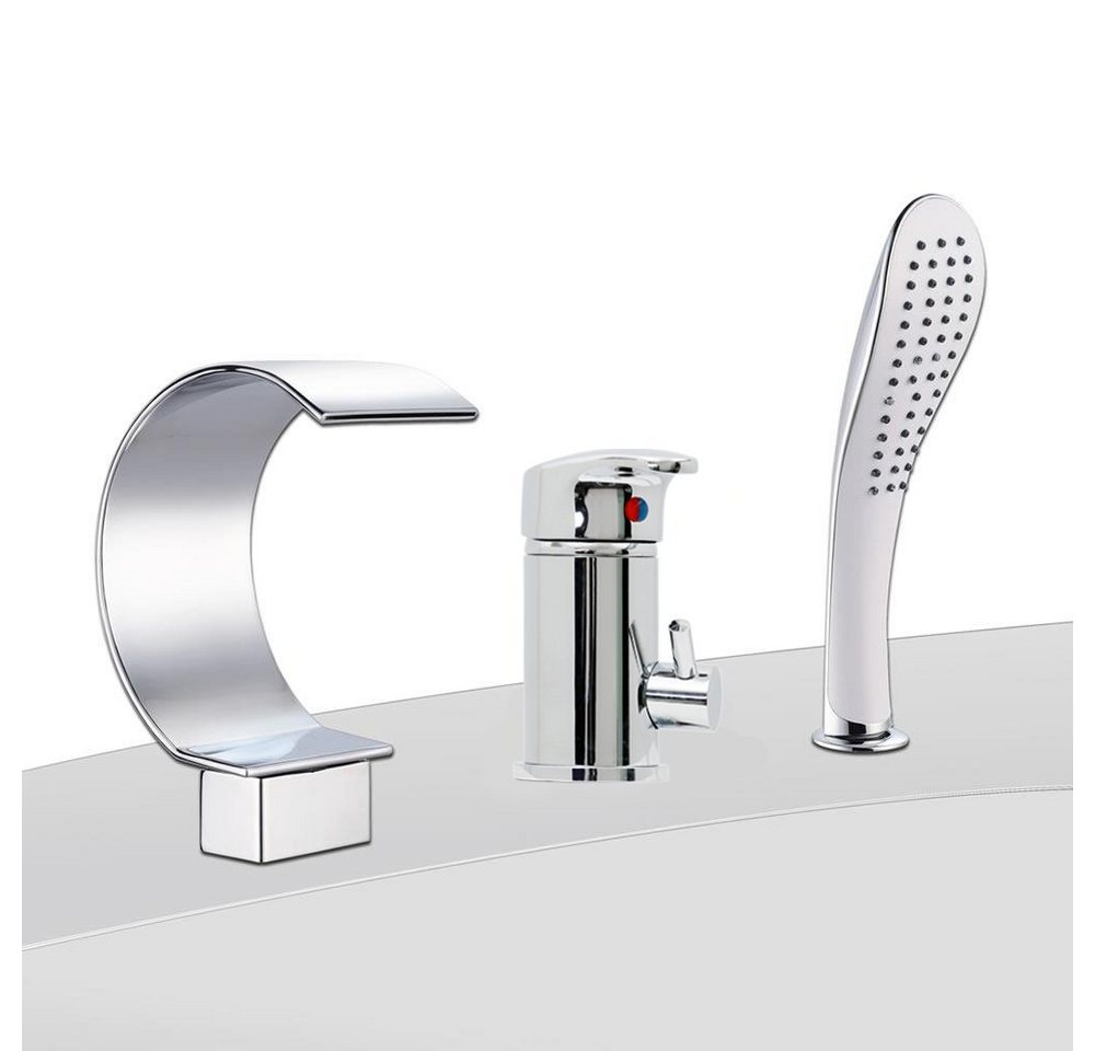Mucola Badarmatur 3 Loch1 Badewannenarmatur Set Handbrause Wannenarmatur Wannenrand von Mucola