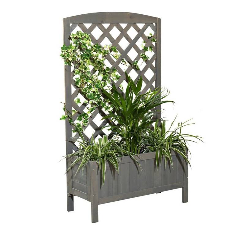 Mucola Blumenkasten Blumenkasten Rankkasten Rankgitter Rankhilfe Blumenkübel Rankgestell (Stück, 1 St., Kasten), Langlebig von Mucola