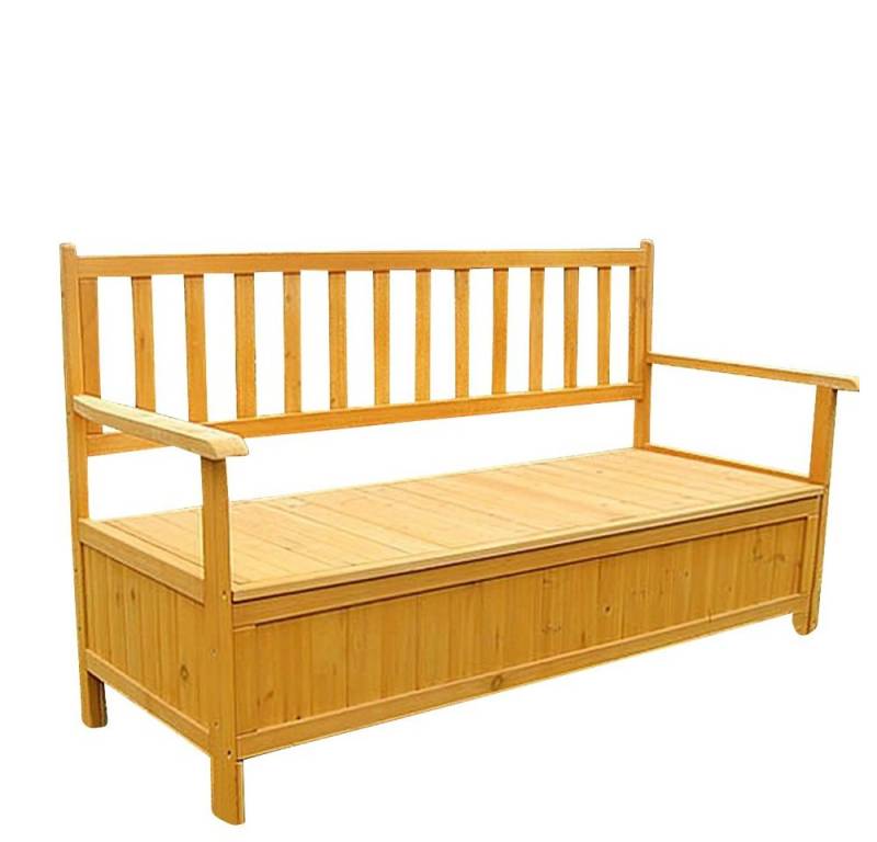 Mucola Gartenbank Gartenbank Truhenbank Sitzbank Küchenbank Holz Auflagenbox Gartentruhe (Stück, 1-St., Bank), Frei im Raum stellbar von Mucola