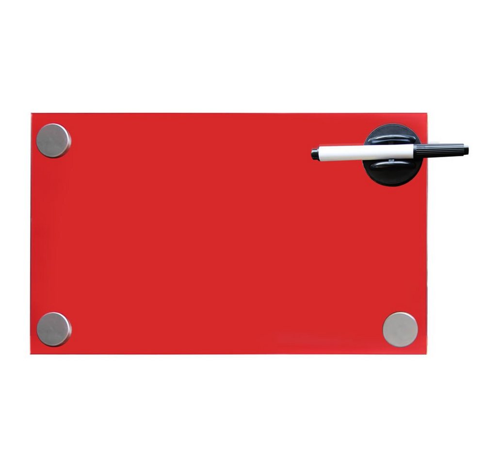 Mucola Magnettafel Glasmagnettafel Magnetboard Memoboard Wandtafel Magnettafel Whiteboard, (Set, 1-tlg., 1 Tafel mit 3 Magneten), Sicherheitsglas von Mucola