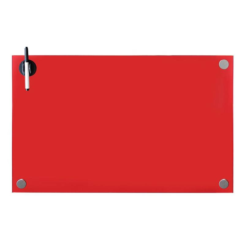 Mucola Magnettafel Glasmagnettafel Magnetboard Memoboard Wandtafel Magnettafel Whiteboard, (Set, 1-tlg., 1 Tafel mit 3 Magneten), Sicherheitsglas von Mucola