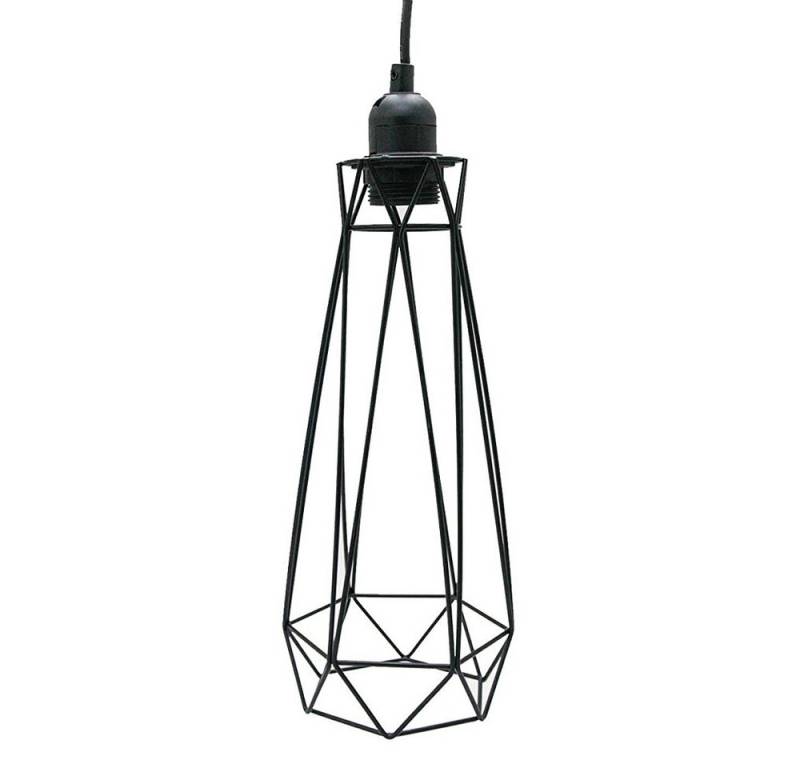 Mucola Pendelleuchte Hängelampe Deckenlampe Deckenleuchter 30x12x30 cm E27 Metall, ohne Leuchtmittel von Mucola