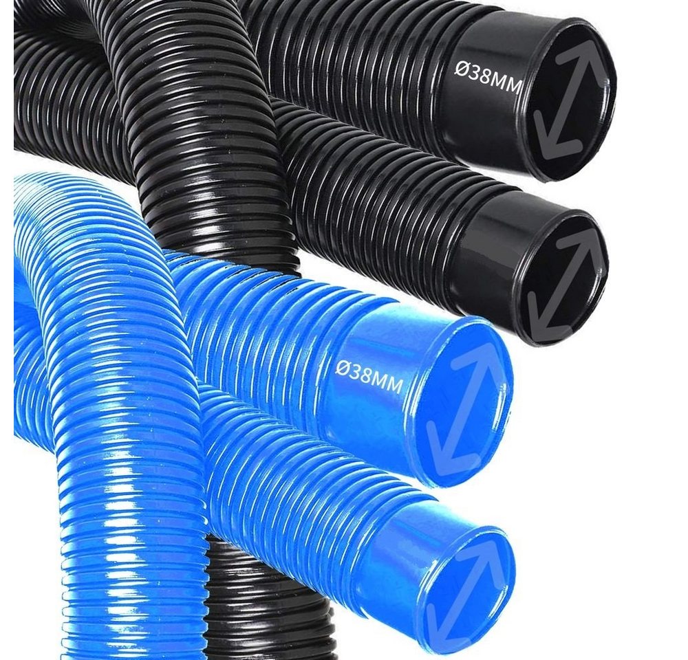 Mucola Poolschlauch Schwimmbadschlauch Ø 38mm Saugschlauch Flexschlauch Spiral Pool Pumpe, keine, (Stück, Premium-Schlauch), Bessere Passgenauigkeit / Dichtigkeit beim Anschluss an die Muffe von Mucola