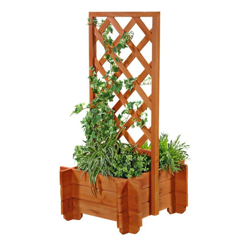 Mucola Rankgitter Rosenbogen Pflanzkübel Pergola Spalier Rankhilfe Blumenkübel Torbogen Stück, 1 St., Rankhilfe, aus Fichtenholz von Mucola