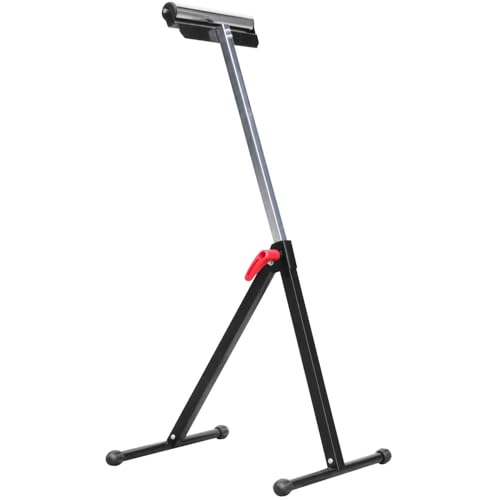 Mucola Rollbock höhenverstellbar 66-105 cm Rollenbock Tragkraft bis 90 kg Montagebock inkl. 1 Paar Arbeitshandschuhe Unterstellbock mit rutschfesten Füßen Stützbock für Materialzuführung - 1 Stück von Mucola