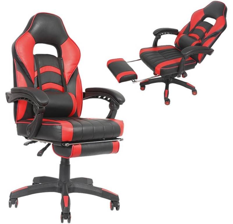 Mucola Schreibtischstuhl Gaming Stuhl Bürostuhl Kunstleder Drehstuhl Computerstuhl Chefsessel (Stück, 1 St) von Mucola